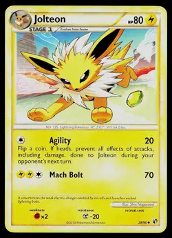 Pokemon Card - Jolteon Undaunted 28/90 Uncommon - Image 1