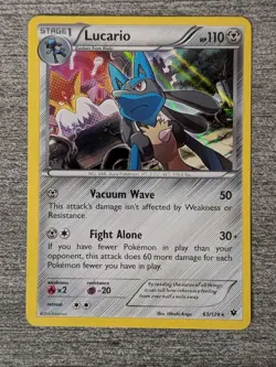 Lucario 63/124 XY Fates Collide 2016 HOLO Rare Pokemon TCG Card - 854 - Image 1