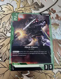 Gundam Card Game Singles GD01-030 U Rick Dom New Type Rising - Image 1