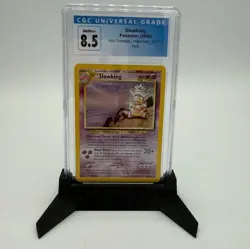 CGC 8.5 Slowking Pokemon Card 2000 Neo Genesis Unlimited Holo NM/Mint with Stand - Image 1