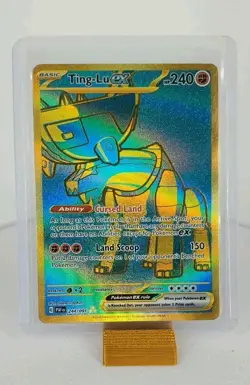 Ting-Lu EX 244/091 Paldean Fates Gold Secret Rare Pokemon TCG Card - Image 1
