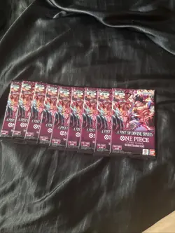 One Piece Card Game a Fist of Divine Speed OP-11 Booster Pack (Lot Of 9 Packs) - Image 1