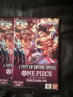 One Piece Card Game a Fist of Divine Speed OP-11 Booster Pack (Lot Of 9 Packs) - Image 2