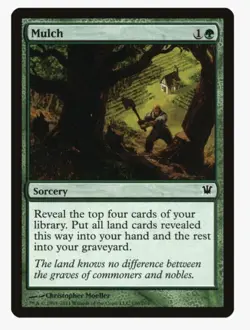 Mulch #196 Innistrad (ISD) Magic Card in Protective Sleeve - Image 1