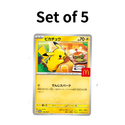 McDonald's Promo 2025 Pokemon Card Japanese Only Pikachu Set of 5 PSL - Image 1