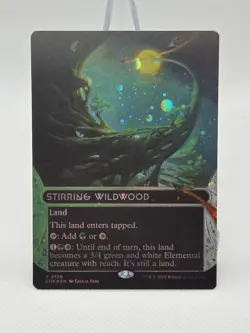 MTG Edge Of Eternities Stirring Wildwood Borderless (Galaxy Foil) - Image 1