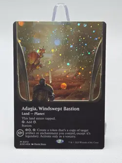 MTG Edge Of Eternities Adagia, Windswept Bastion Borderless (Galaxy Foil) - Image 1