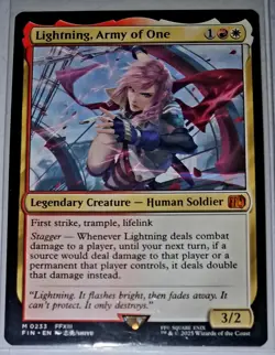 Lightning, Army of One Final Fantasy Regular Magic The Gathering Pack Fresh MTG - Image 1
