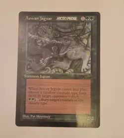 MTG Aswan Jaguar Microprose Large Card Promo (Damaged) - Image 1