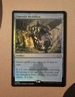 MTG Emerald Medallion x1 NM *FOIL* from Modern Horizons 3 - Image 1