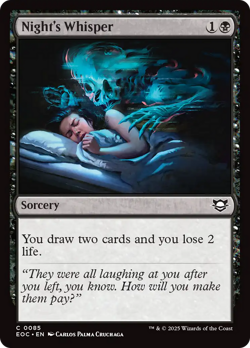 Night's Whisper - 85 - Commander: Edge of Eternities- Near Mint - MTG - Image 1