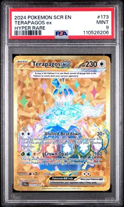 Terapagos EX 173/142 Hyper Rare Gold Border PSA 9 Stellar Crown Pokemon TCG - Image 1