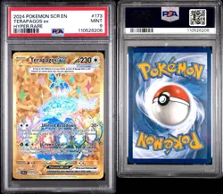 Terapagos EX 173/142 Hyper Rare Gold Border PSA 9 Stellar Crown Pokemon TCG - Image 3