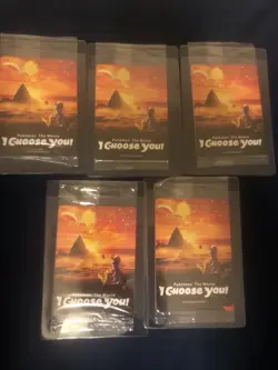 5x Pokemon The Movie I Choose You M20 Promo Pack Ash's Pikachu - Sealed - Image 1