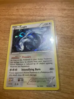 Lugia 78/124 Ultra Rare Cracked Ice Holo Fates Collide Pokemon Card 2016 NM/LP - Image 1