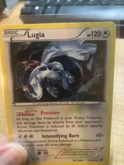 Lugia 78/124 Ultra Rare Cracked Ice Holo Fates Collide Pokemon Card 2016 NM/LP - Image 2