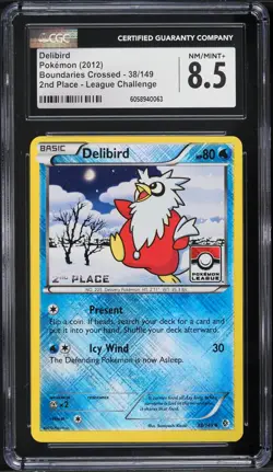 CGC 8.5 - 2012 Pokemon Boundaries Crossed Delibird - Pokemon League 2nd Place - Image 1