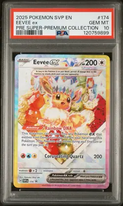 2025 POKEMON SVP PROMO PRISMATIC EVOLUTIONS SUPER-PREMIUM #174 EEVEE EX PSA 10 - Image 1