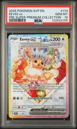 2025 POKEMON SVP PROMO PRISMATIC EVOLUTIONS SUPER-PREMIUM #174 EEVEE EX PSA 10 - Image 1