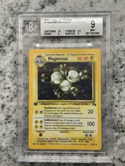 1999 Pokemon Fossil 1st Edition Magneton Holo Rare 11/62 BGS 9 Mint - Image 2