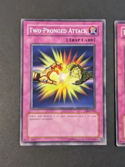 Yugioh TCG - 2x Two Pronged Attack - SDY-034 - MP/HP - Vintage Common - 2002 - Image 3