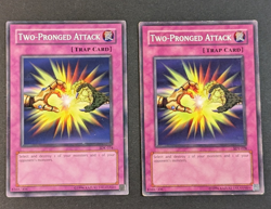 Yugioh TCG - 2x Two Pronged Attack - SDY-034 - MP/HP - Vintage Common - 2002 - Image 1