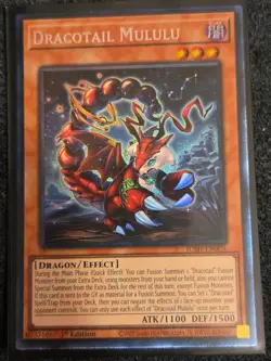 Yugioh! Dracotail Mululu *COLLECTOR'S RARE* Justice Hunters JUSH-EN005 In Hand - Image 1