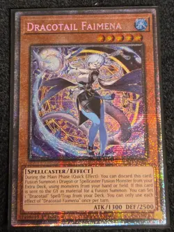 Yugioh Dracotail Faimena JUSH-EN002 Starlight Rare 1st Edition NM In Hand - Image 1