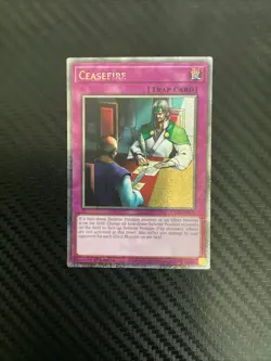 RA03-EN105 Ceasefire QCR Quarter Century Secret Rare 1st Ed YuGiOh Bonanza NM! - Image 1