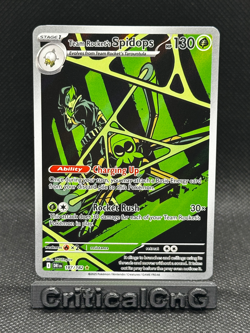 Pokemon Team Rockets Spidops 187/182 Destined Rivals Illustration Card - Image 1