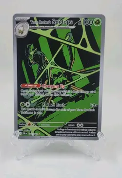 Pokemon Team Rockets Spidops 187/182 Destined Rivals Illustration Card - Image 1