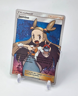 Custom SPARKLING HOLO Jasmine Trainer Pokemon Card READ DESCRIPTION BELOW - Image 1