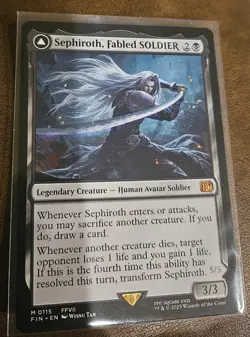 MTG Sephiroth Fabled Soldier Final Fantasy Regular Card NM Condition - Image 1