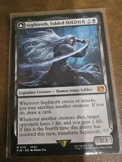 MTG Sephiroth Fabled Soldier Final Fantasy Regular Card NM Condition - Image 3