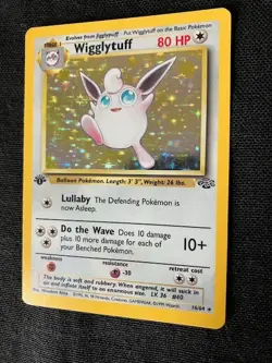 First Edition Wigglytuff Hologram 80 HP Pokemon Jungle TCG Card 16/64 - Image 3