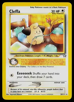 Pokemon Card - Cleffa Neo Genesis 20/111 Rare - Image 1
