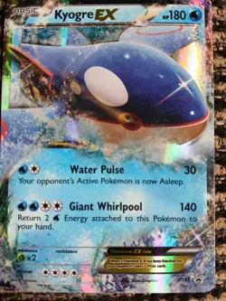 Pokemon TCG Kyogre EX XY Black Star Promos Holo Rare Card XY41 NM - Image 1