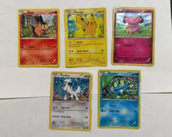 2013 Pokemon McDonald’s Happy Meal Cards 5 Card Lot Pikachu 5/12 Froakie 4/12 - Image 2