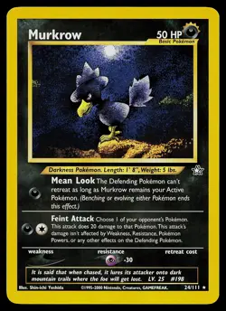 Pokemon Card - Murkrow Neo Genesis 24/111 Rare - Image 1
