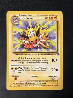 Jolteon 20/64 Pokemon Jungle Non-Holo Card LP - Image 1