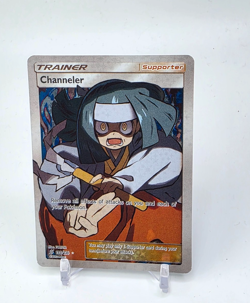 Custom SPARKLING HOLO Channeler Trainer Pokemon Card READ DESCRIPTION BELOW - Image 1