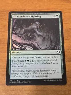 MTG Innistrad Midnight Hunt - Shadowbeast Sighting - MID 198 - FOIL - Image 1