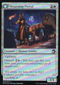 MTG Innistrad Midnight Hunt - Mourning Patrol - MID 28 - FOIL - Image 2