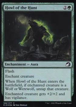 MTG Innistrad Midnight Hunt - Howl of the Hunt - MID 188 - FOIL - Image 2