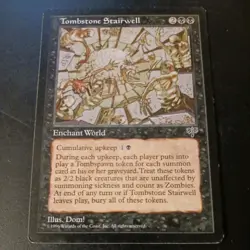 Mtg Tombstone Stairwell LP/NM Mirage Reserved List Rare Black Magic Card - Image 1