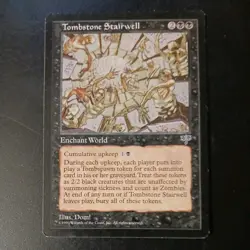 Mtg Tombstone Stairwell LP/NM Mirage Reserved List Rare Black Magic Card - Image 2