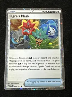 Pokemon - Ogre's Mask - 159/167 - Reverse Holo - Twilight Masquerade - NM/M - Image 1