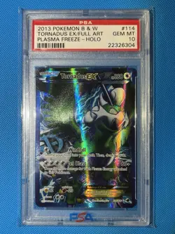 2013 Tornadus EX Full Art #114 Ultra Rare Pokemon Plasma Freeze PSA 10 Gem Mint - Image 1