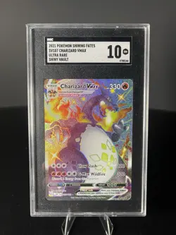 2021 Pokemon Shining Fates SV107 Charizard VMAX Ultra Rare Shiny Vault SGC 10 - Image 1
