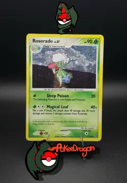 Pokemon TCG - Roserade Lv 37 #17/132 Secret Wonders - Holo Rare - MP - Image 1
